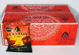 Olu Olu Spicy Yellow Plantain Chips Box 24x 60g